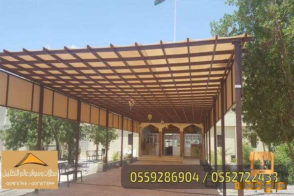 بروجولات خشبية مظلات سيارات